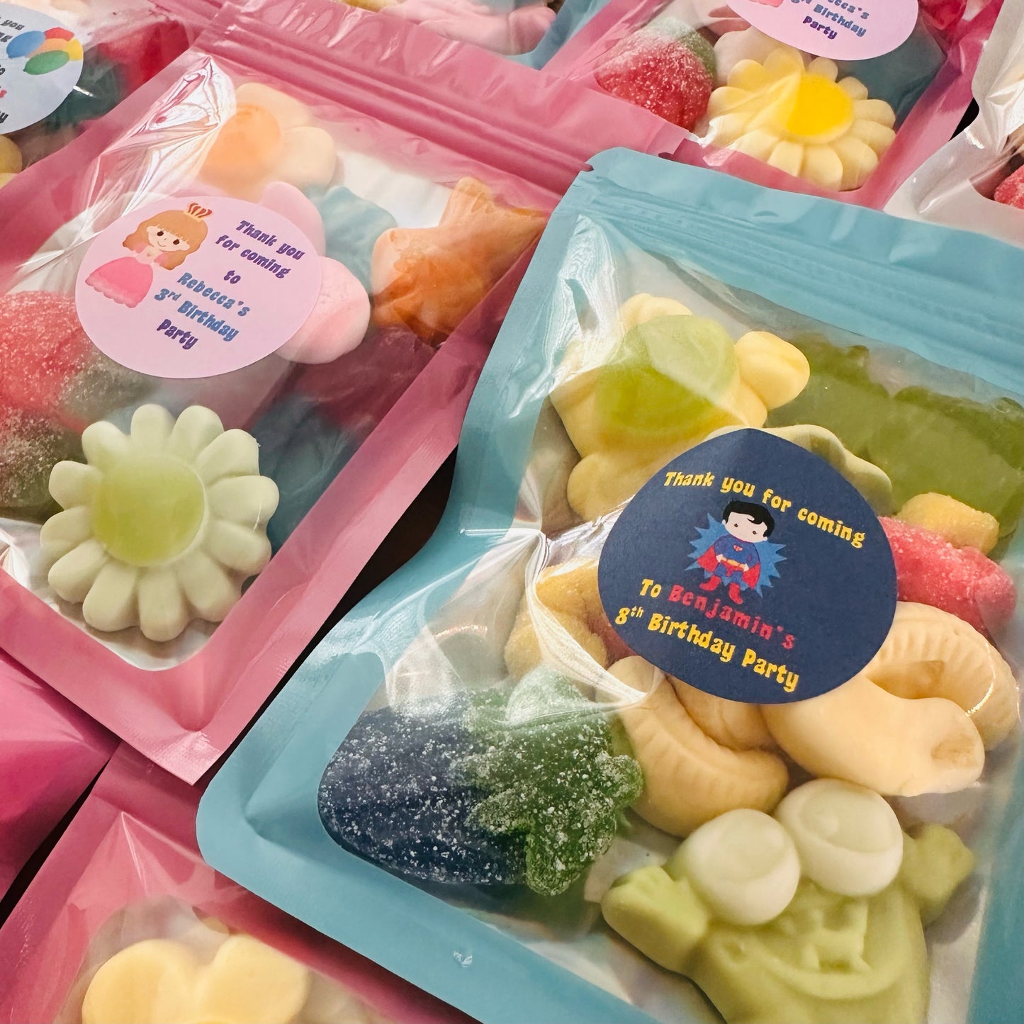 Large 85g Pre-Filled Sweet Bags - Pefect Birthday Party Bag Fillers Favours