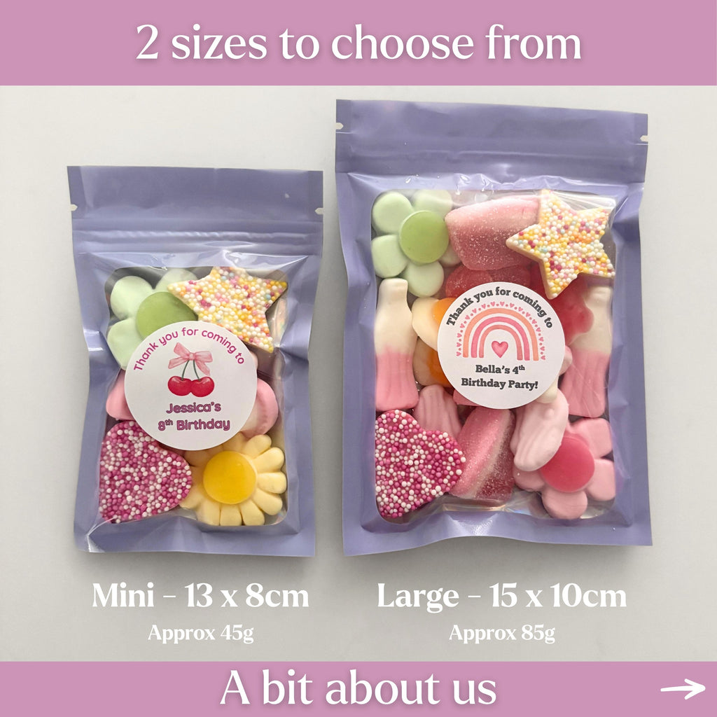 Mini 45g Pre-Filled Sweet Bags - Perfect Birthday Party Bag Fillers Favours