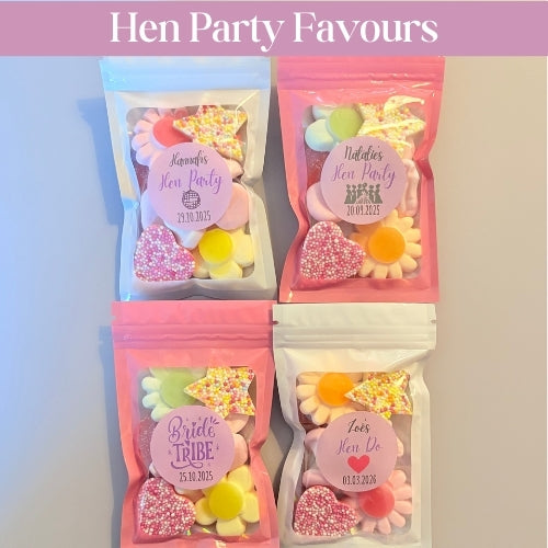 Pre-Filled Hen Party Sweet Bags - Pefect Hen Do Party Bag Fillers Favours